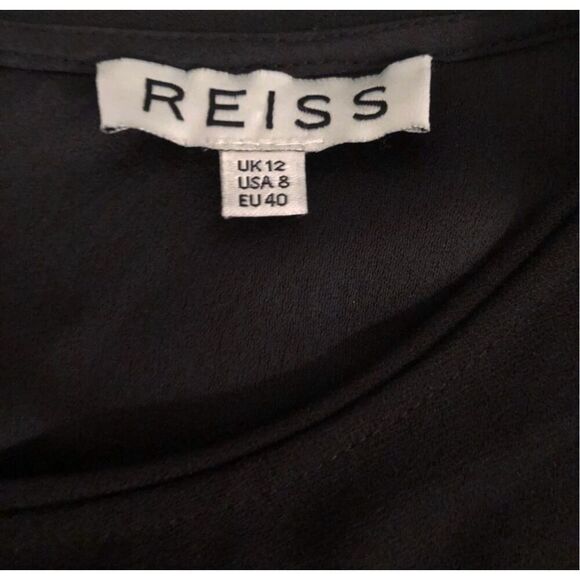 Reiss Grace Black Button-Detail Blouse size 8/40 excellent condition - Picture 2 of 9